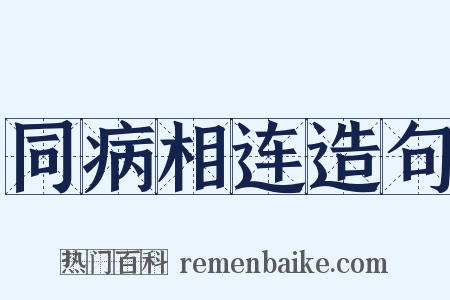 同病相连造句是什么意思的图片